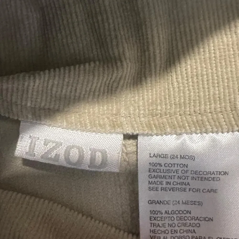 Izod Tan and Khaki Dungarees-overalls